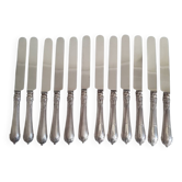 12 couteaux manche en argent fourré