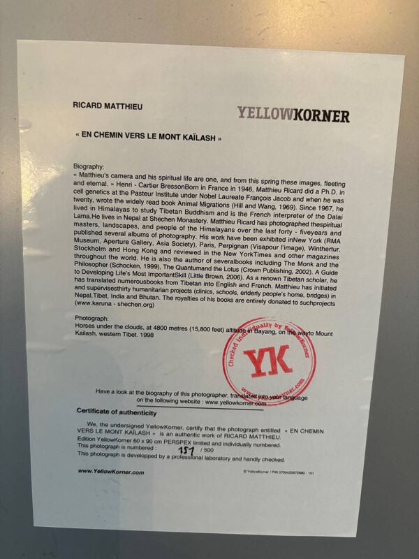 Photographie de Matthieu Ricard