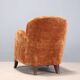 Vintage velvet armchair design Italy 1940s-1950s