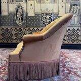 Sofa - Napoleon III toad bench in GOLD velvet
