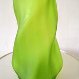 Twisted vase in tinted glass design 50s