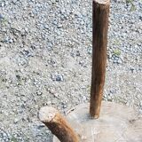 Brutalist tripod billot stool