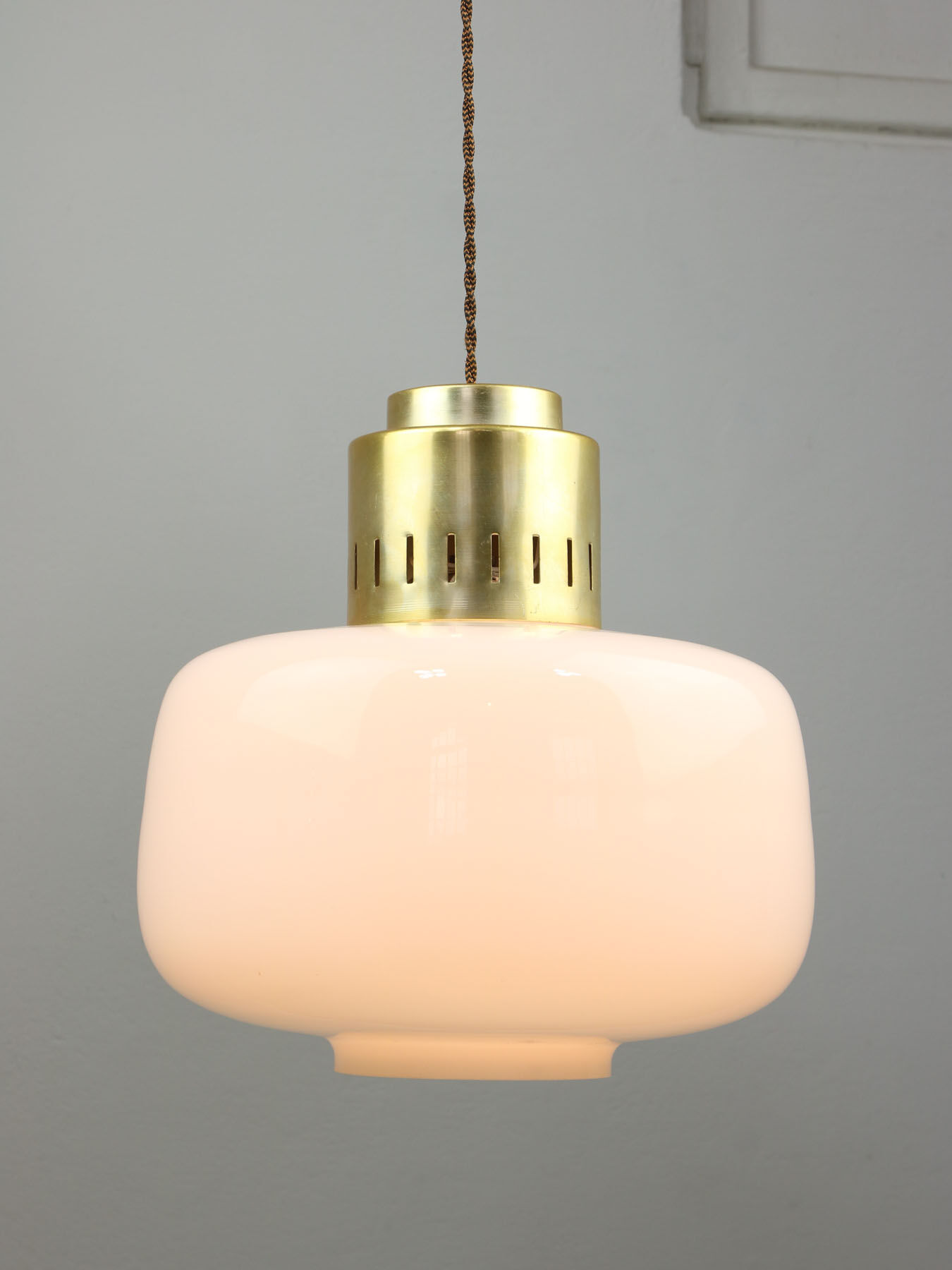 Mid-century Opaline Pendant Lamp