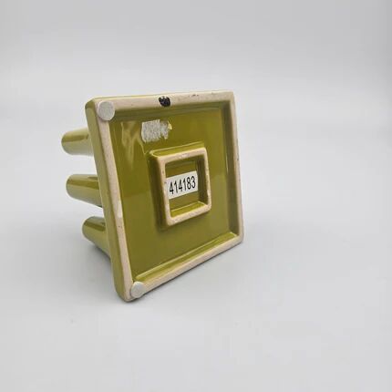 Green ceramic multi-tube vase