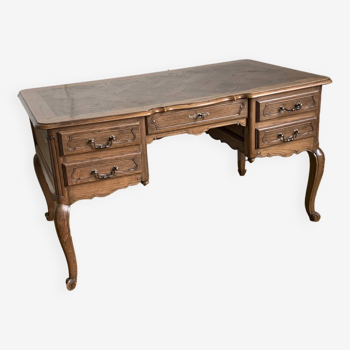 Double-sided solid oak desk