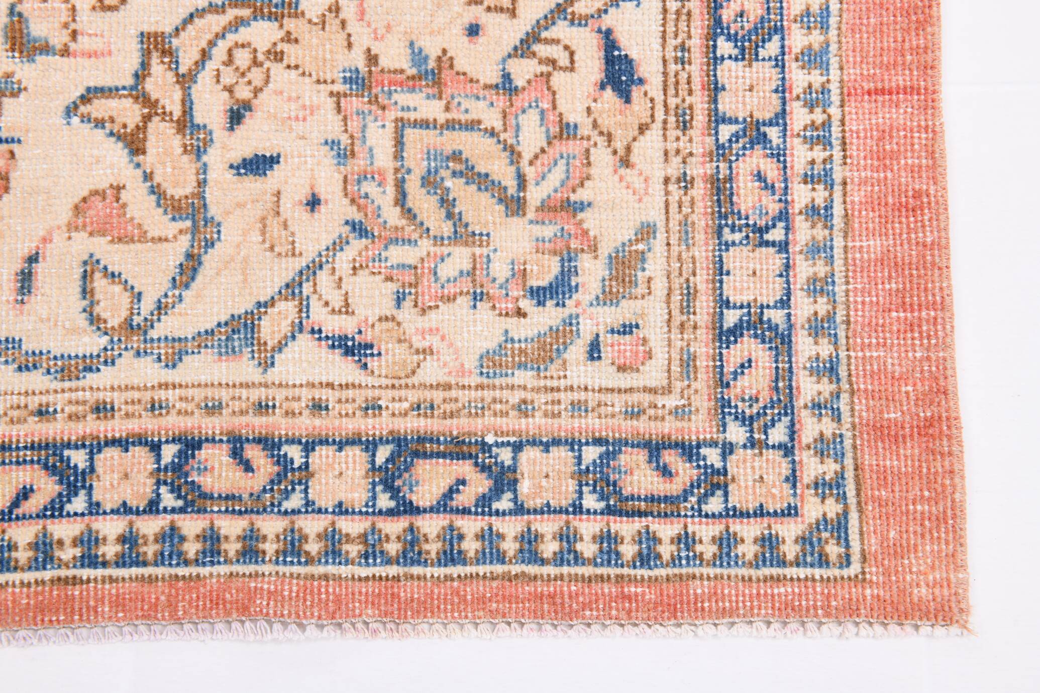 Tapis persan classique rose et bleu 9x12, 280x382 cm