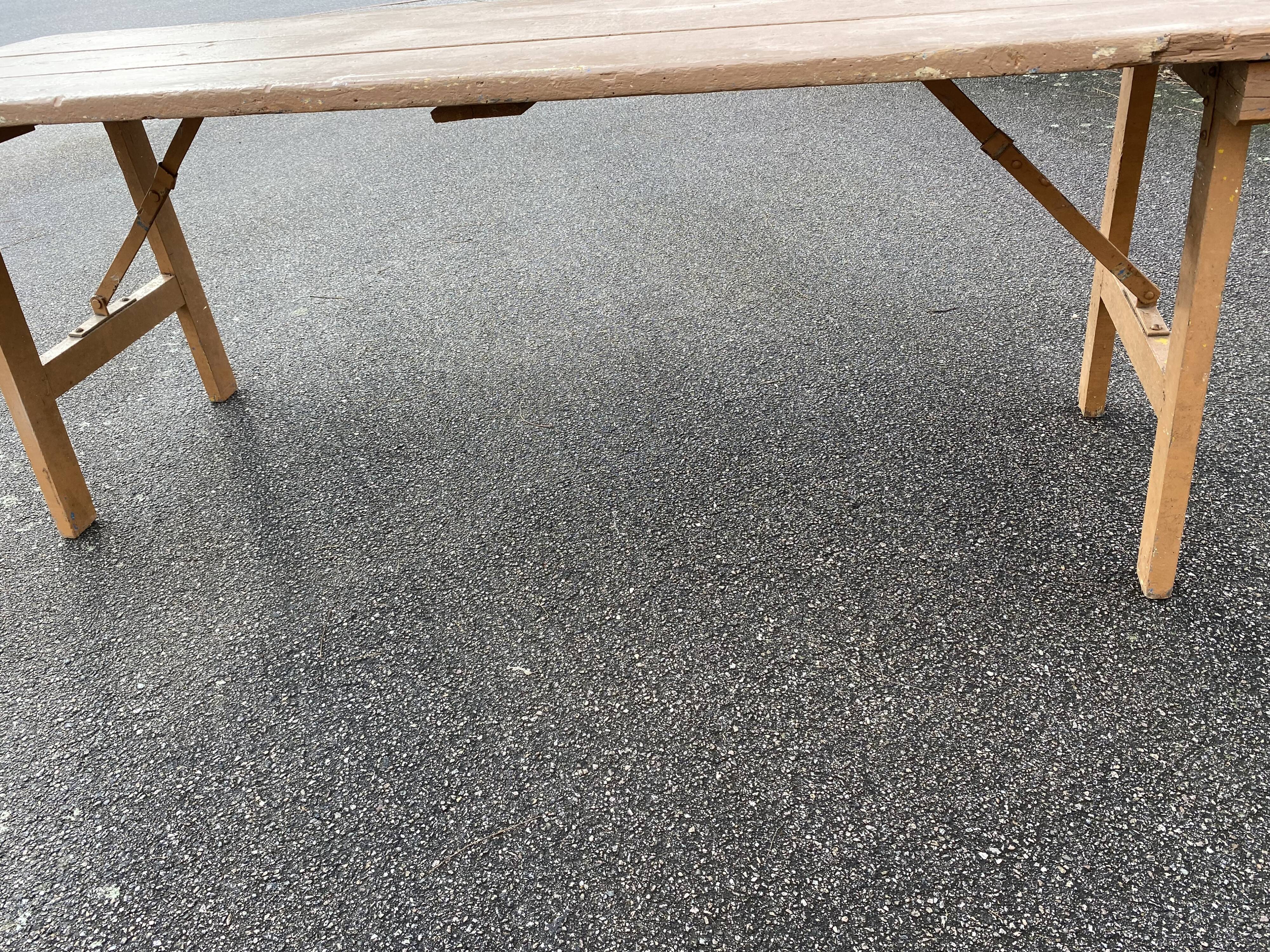 Painted folding brasserie table