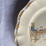 Earthenware plate “Enfants Richard” Sarreguemines
