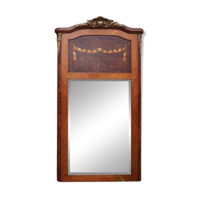 Grand miroir de cheminée français du 19ème siècle
