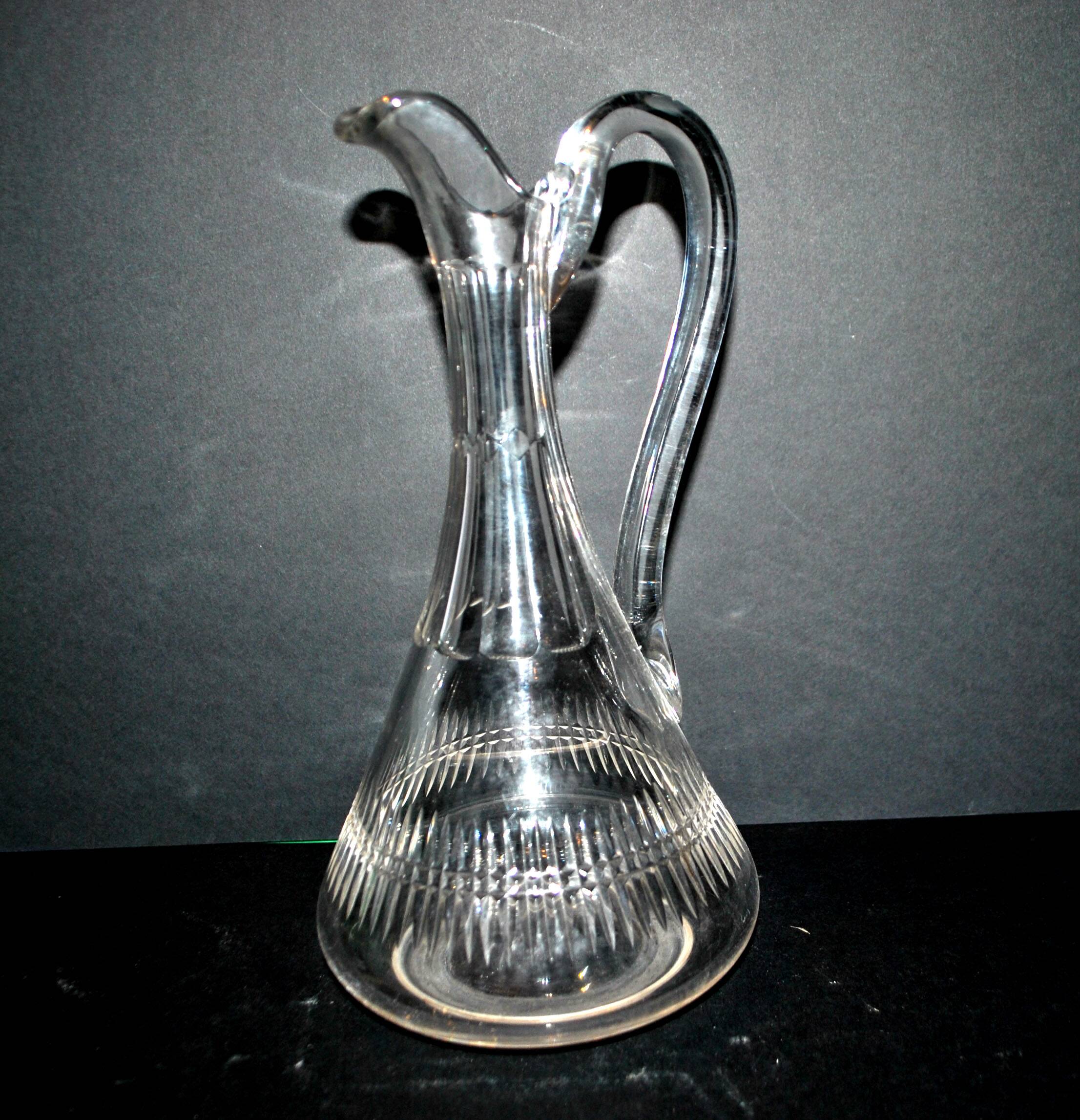 BACCARAT crystal carafe with handle, gondola model 1907