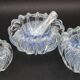 Set of 3 Blue Ercole Barovier "Bullicante" Murano Glass Vase for Barovier &