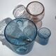 Biot blue bubble glass ice bucket