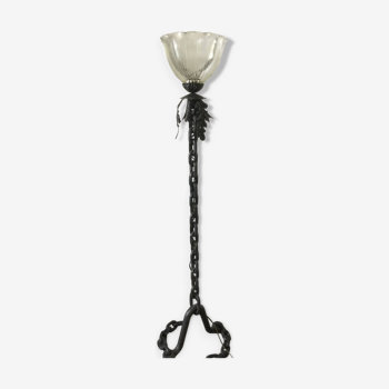 Brutalist chain floor lamp from the 70s