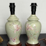 2 earthenware bedside lamp bases