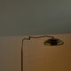 Italian swing arm brass floor lamp with marble base, 1970s