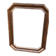 Vintage octagonal mirror in solid wood