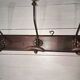 Old wall coat rack, 5 hooks