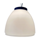 Suspension du milieu du siècle en verre blanc avec dessus bleu foncé, années 1960, Italie