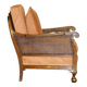 Three-piece bergère set in walnut, Chinoiserie style, from the 1920s, in need of restoration.