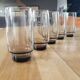 5 verres à eau  vintage en verre fumé