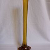 Vase soliflore verre ambré style Murano