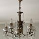 5-light bronze chandelier with glass tassels