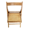 1980 cane and wood folding chair