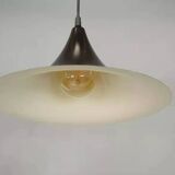 Black lacquered metal pendant light