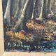 R. Delhaye. "Autumn forest landscape." Oil on canvas.