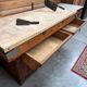 Large butcher's block from the late 19th century.