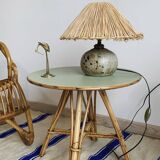 Vintage enamelled stoneware lamp base