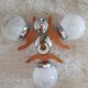 Lustre 3 branches Design Mazzega verres Murano