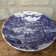 Old blue country scene plate
