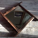 Bevelled bamboo mirror