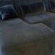 High-end black fabric sofa Confluence Ligne Roset