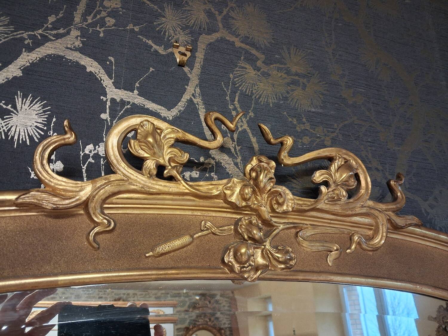 Miroir époque art nouveau 169 x 100