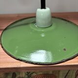 Vintage enamelled sheet metal wall light