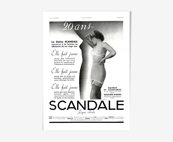 Affiche vintage années 30 Scandale Lingerie | Selency