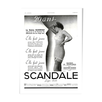 Vintage poster 30s Scandal Lingerie