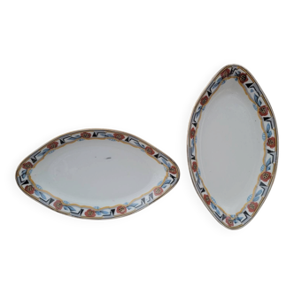 Pair of Art Deco dishes MLV France