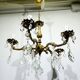 5-light Louis XV bronze and brass chandelier