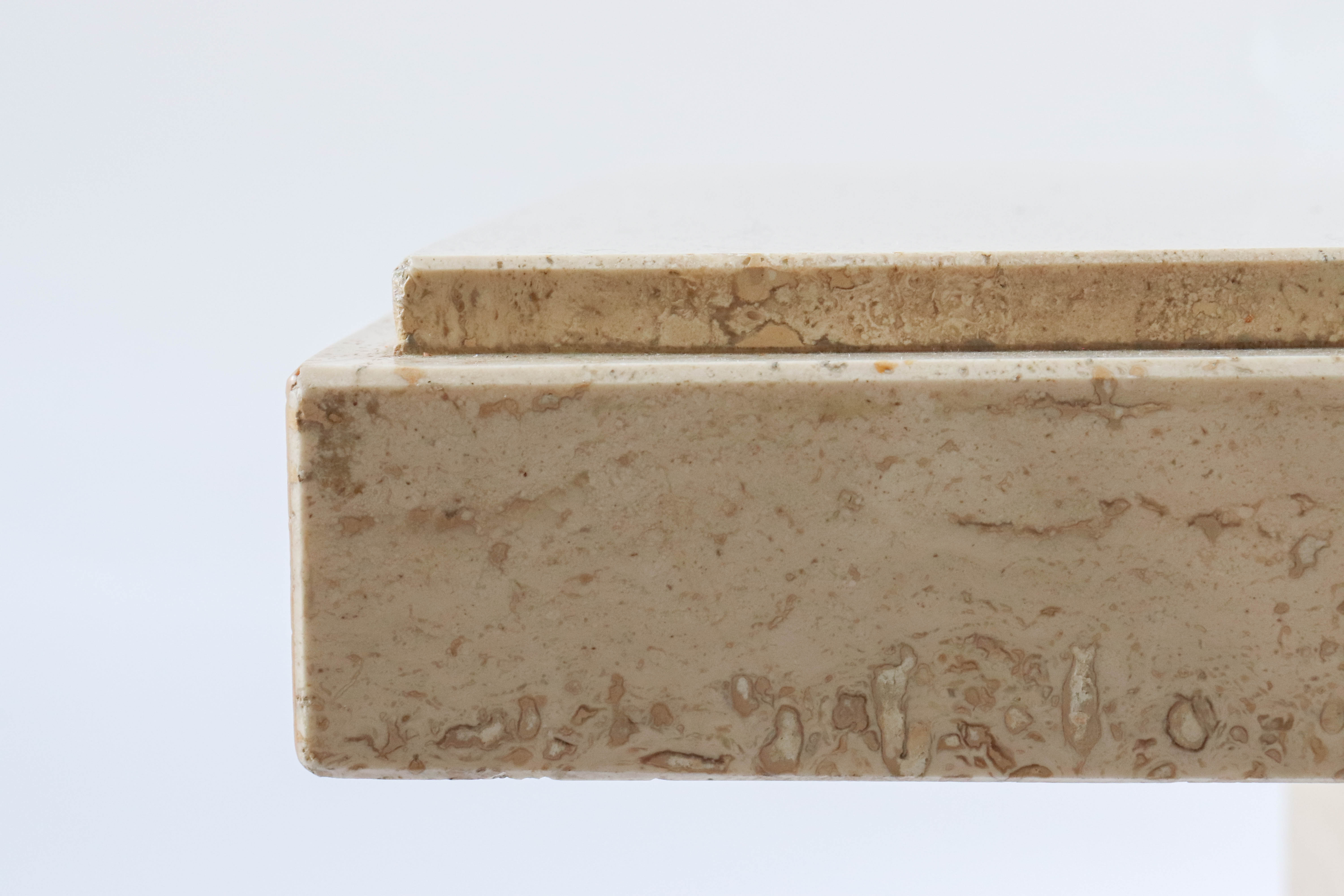 Travertine coffee table