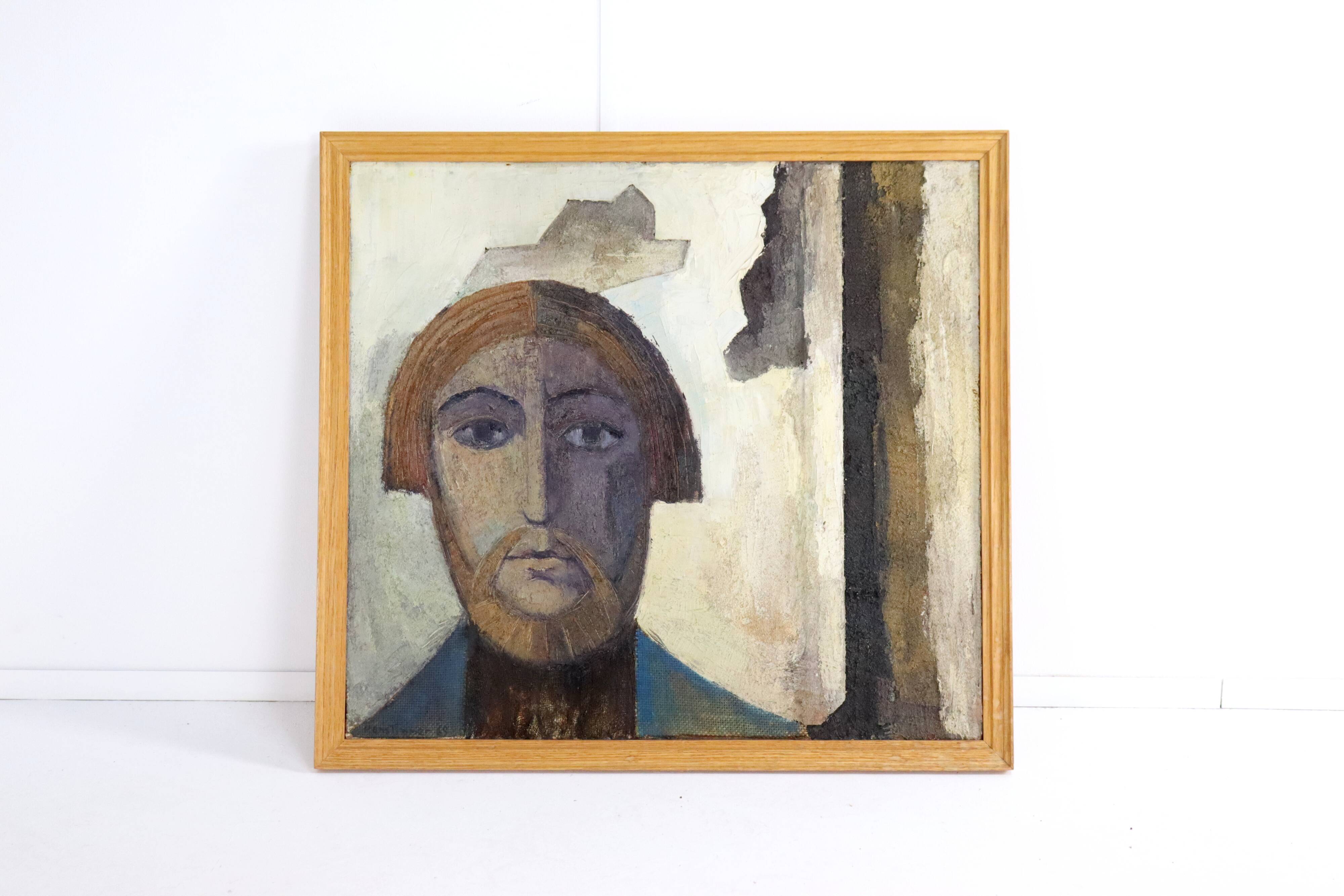 Mid century schilderij 'spaanse jezus'