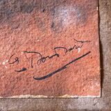 Watercolor painting "The cabin in the garden" late nineteenth century