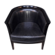 Fauteuil moderne en cuir noir