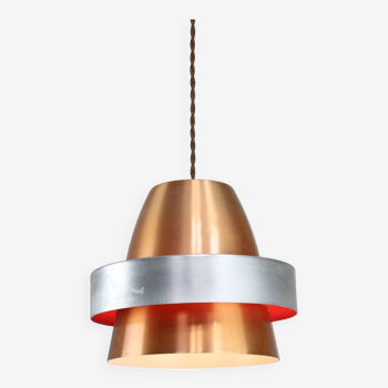 Italian  Aluminum Space Age Pendant Lamp in Copper color, 1970s