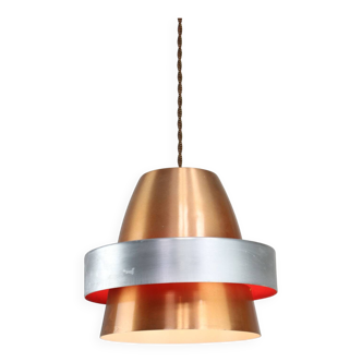 Italian  Aluminum Space Age Pendant Lamp in Copper color, 1970s