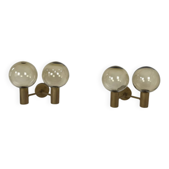 Pair of vintage double wall lights, Hans-Agne Jakobsson V 149/2 Sweden 70