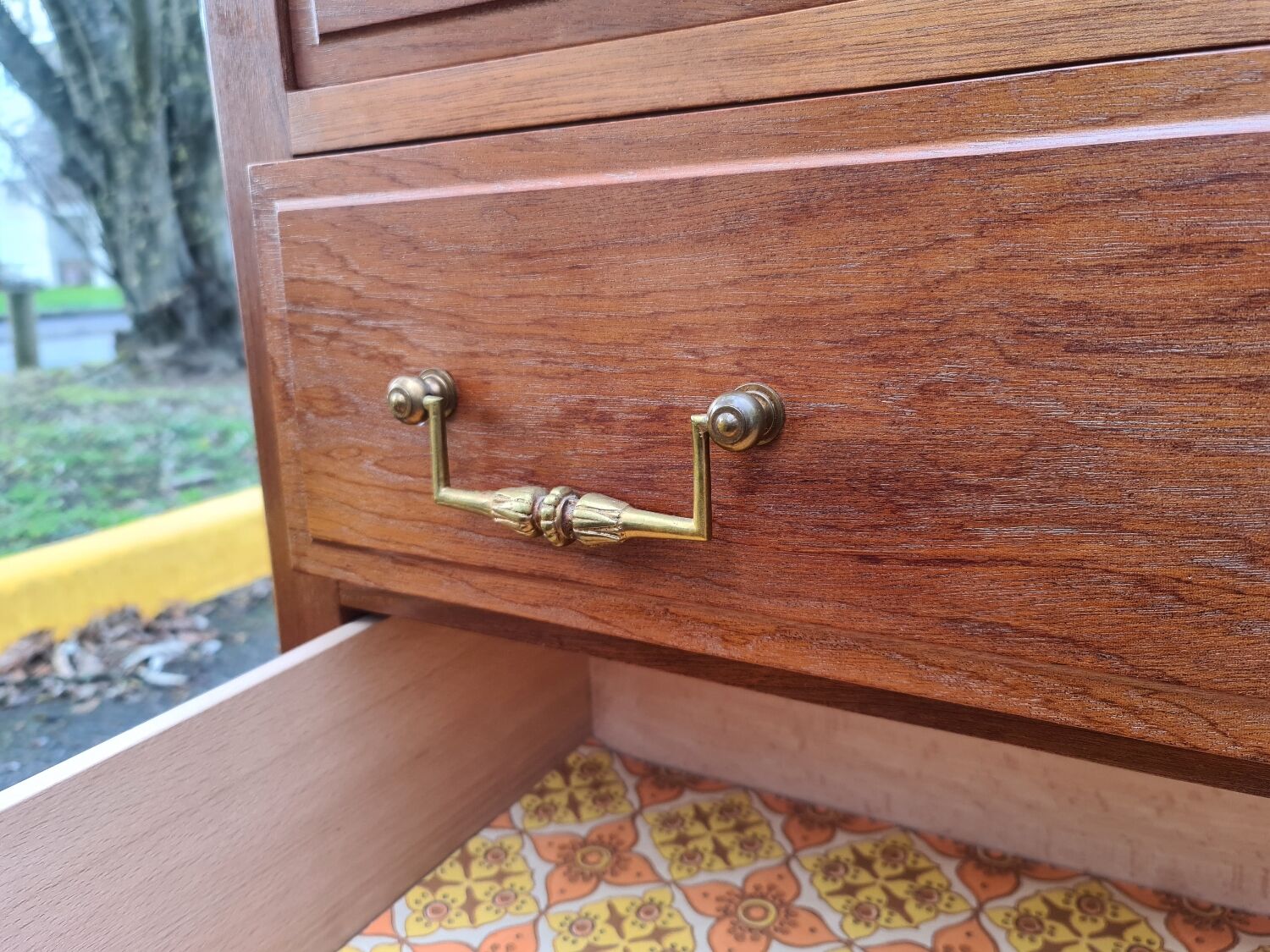 Carpenter's chest of drawers 1950 Louis XVI style