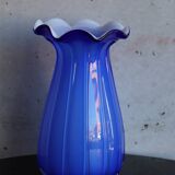 Vintage Italian Cobalt Blue Blown Glass Vase